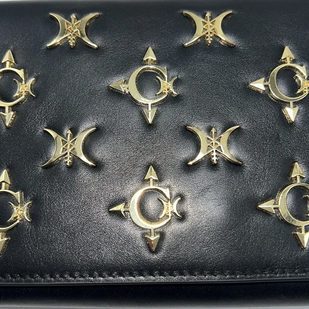 🖤💛NWT CAMILLA GOLD CHAIN FLAP CROSSBODY BAG IN SOLID BLACK WITH GOLD HARDWARE - Picture 11 of 16